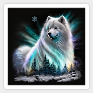 Samoyed Goddess Divine Sticker